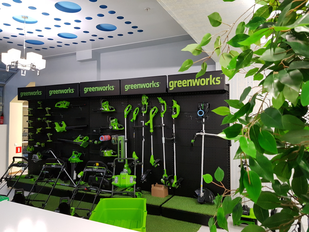 Магазин GreenWorks - шоурум с широким ассортиментом